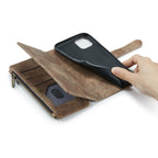 For iPhone 11 Pro Max CaseMe - C30 PU + TPU Multifunctional Horizontal Flip Leather Case with Holder & Card Slot & Wallet & Zipper Pocket (Brown) - British D'sire