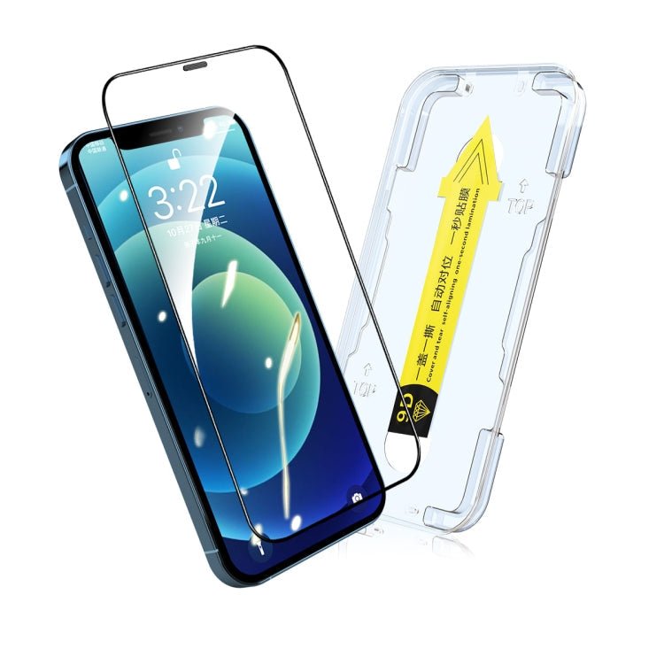 For iPhone 12 / 12 Pro ENKAY Quick Stick Tempered Glass Film - British D'sire Main image
