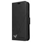 For iPhone 12 mini GQUTROBE Right Angle Leather Phone Case (Black) - British D'sire