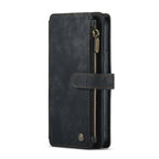 For iPhone 12 Pro Max CaseMe - C30 PU + TPU Multifunctional Horizontal Flip Leather Case with Holder & Card Slot & Wallet & Zipper Pocket(Black) - British D'sire