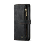 For iPhone 13 CaseMe - C30 PU + TPU Multifunctional Horizontal Flip Leather Case with Holder & Card Slot & Wallet & Zipper Pocket(Black) - British D'sire