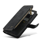 For iPhone 13 CaseMe - C30 PU + TPU Multifunctional Horizontal Flip Leather Case with Holder & Card Slot & Wallet & Zipper Pocket(Black) - British D'sire