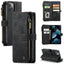 For iPhone 13 CaseMe - C30 PU + TPU Multifunctional Horizontal Flip Leather Case with Holder & Card Slot & Wallet & Zipper Pocket(Black) - British D'sire