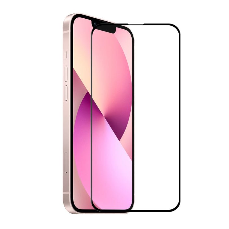 For iPhone 13 mini 1pcs ENKAY Hat - Prince Full Glue Tempered Glass 6D Full Coverage Anti - scratch Protector - British D'sire