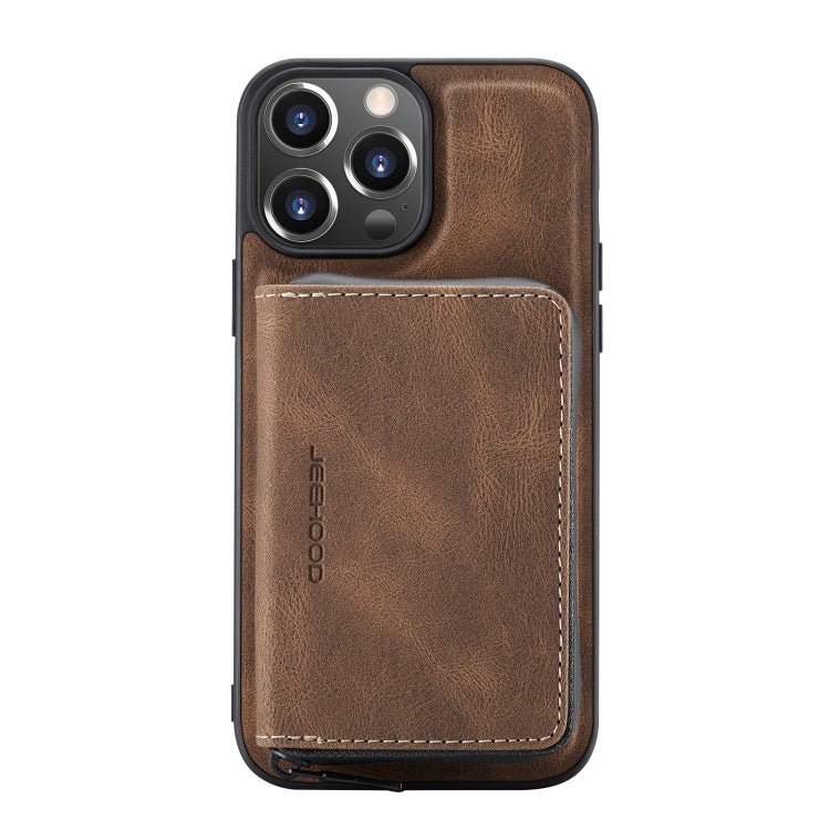 For iPhone 13 mini JEEHOOD Magnetic Zipper Horizontal Flip Leather Case with Holder & Card Slot & Wallet (Brown) Secondary image
