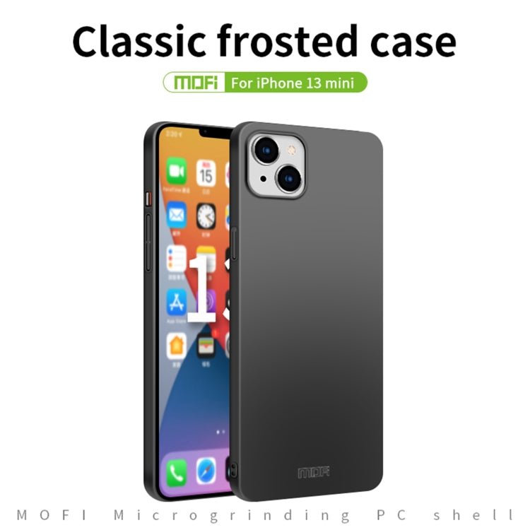 For iPhone 13 mini MOFI Frosted PC Ultra - thin Hard Case(Gold) - British D'sire