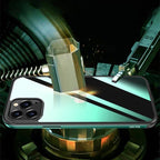 For iPhone 13 mini SULADA Metal Frame + Nano Glass + TPU Phone Case (Black) - British D'sire