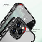 For iPhone 13 mini SULADA Metal Frame + Nano Glass + TPU Phone Case (Black) - British D'sire