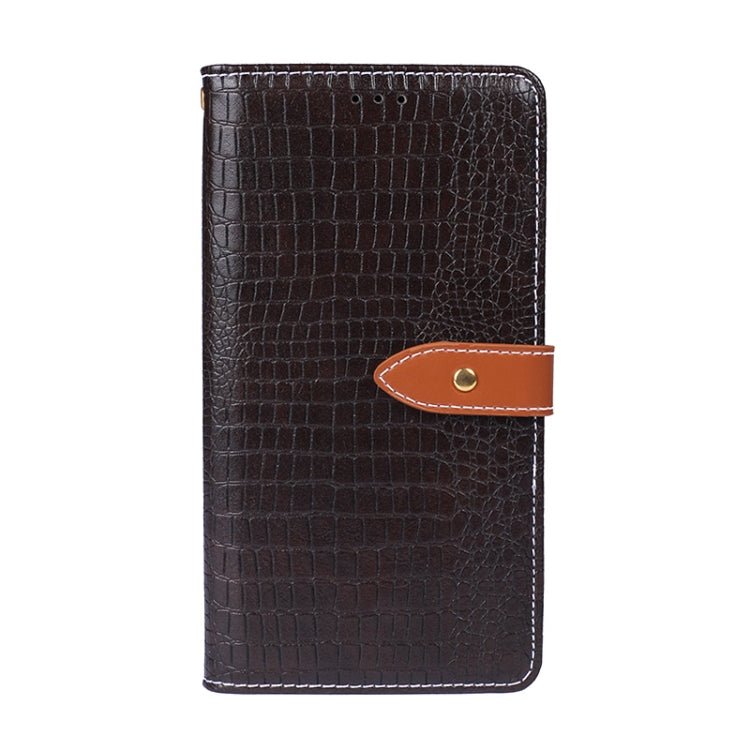 For iPhone 13 Pro idewei Crocodile Texture Horizontal Flip Leather Case with Holder & Card Slots & Wallet (Dark Brown) - British D'sire