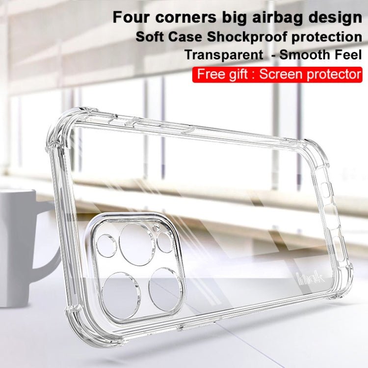 For iPhone 13 Pro IMAK All-inclusive Shockproof Airbag TPU Phone Case with Screen Protector (Transparent) Secondary image