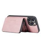 For iPhone 13 Pro JEEHOOD Magnetic Zipper Horizontal Flip Leather Case with Holder & Card Slot & Wallet (Pink) - British D'sire