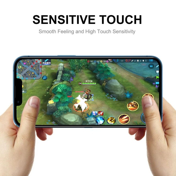 For iPhone 13 Pro Max 2pcs ENKAY Hat - Prince Full Glue Tempered Glass 6D Full Coverage Anti - scratch Protector - British D'sire