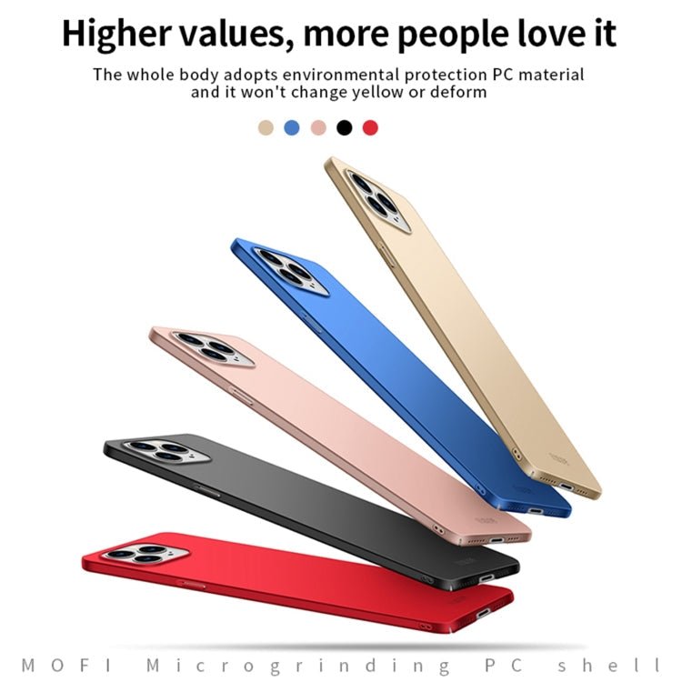 For iPhone 13 Pro Max MOFI Frosted PC Ultra - thin Hard Case(Red) - British D'sire