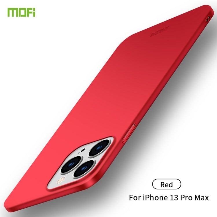 For iPhone 13 Pro Max MOFI Frosted PC Ultra - thin Hard Case(Red) - British D'sire Main image