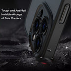 For iPhone 13 Pro Max ROCK U - shield Skin - like PC+TPU Phone Case (Pink) - British D'sire