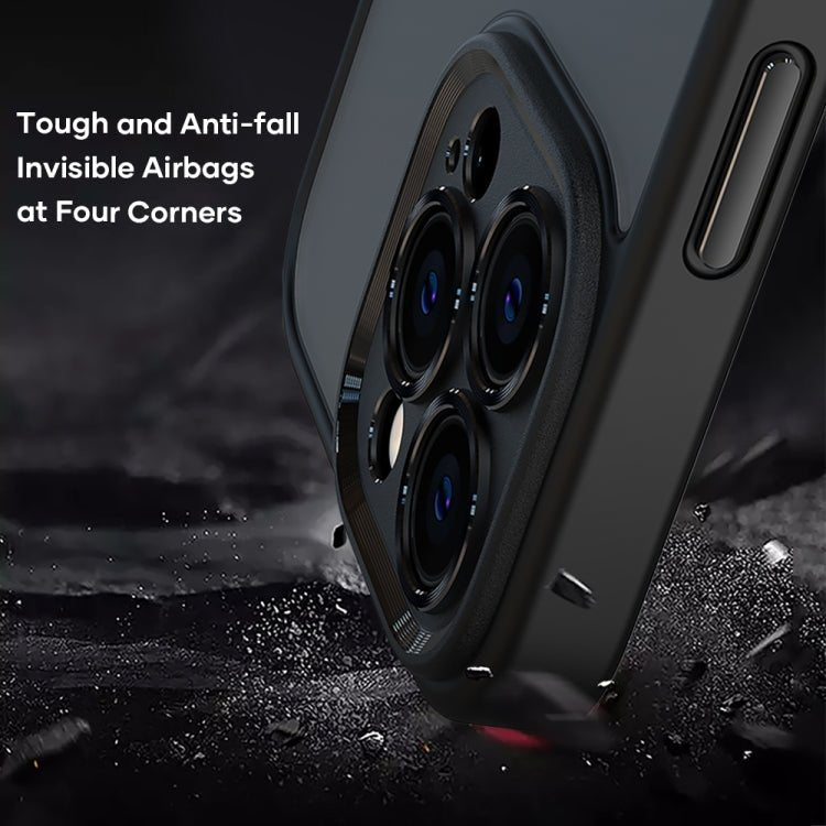 For iPhone 13 Pro Max ROCK U - shield Skin - like PC+TPU Phone Case (Pink) - British D'sire