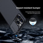 For iPhone 13 Pro NILLKIN Black Mirror Pro Series Camshield Full Coverage Dust-proof Scratch Resistant Phone Case (Black) - British D'sire