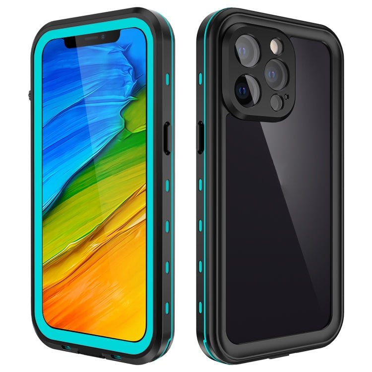 For iPhone 13 Pro RedPepper Transparent Dot Shockproof Waterproof PC + TPU Protective Case (Blue) - British D'sire Main image