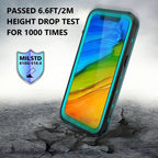 For iPhone 13 Pro RedPepper Transparent Dot Shockproof Waterproof PC + TPU Protective Case (Blue) - British D'sire