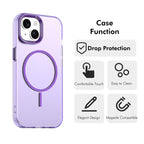 For iPhone 15 ENKAY Hat-Prince MagSafe Candy Color Phone Case with 9H Screen Film(Purple) - British D'sire