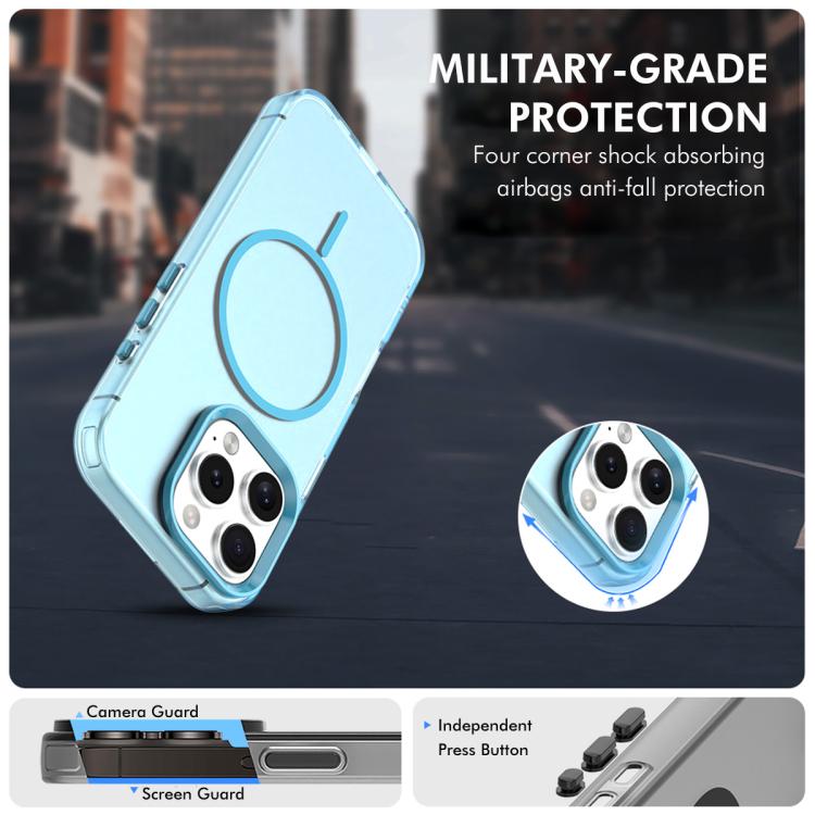 For iPhone 15 Pro ENKAY Hat-Prince MagSafe Candy Color Phone Case with 9H Screen Film(White) - British D'sire