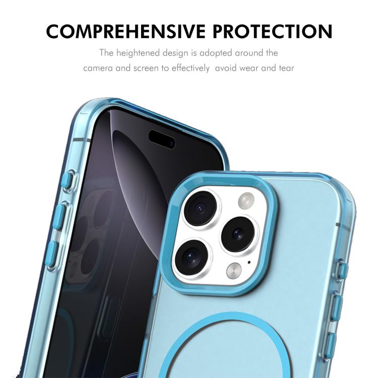 For iPhone 15 Pro ENKAY Hat-Prince MagSafe Candy Color Phone Case with 9H Screen Film(White) - British D'sire