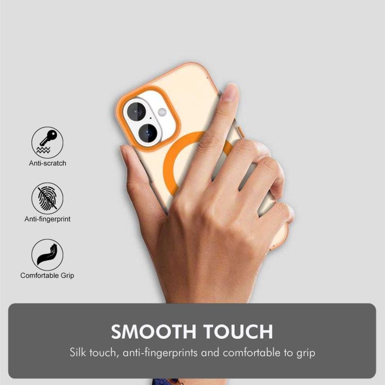 For iPhone 16 Plus ENKAY Hat-Prince MagSafe Candy Color Phone Case with 9H Screen Film(Blue) - British D'sire
