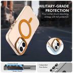 For iPhone 16 Plus ENKAY Hat-Prince MagSafe Candy Color Phone Case with 9H Screen Film(Blue) - British D'sire