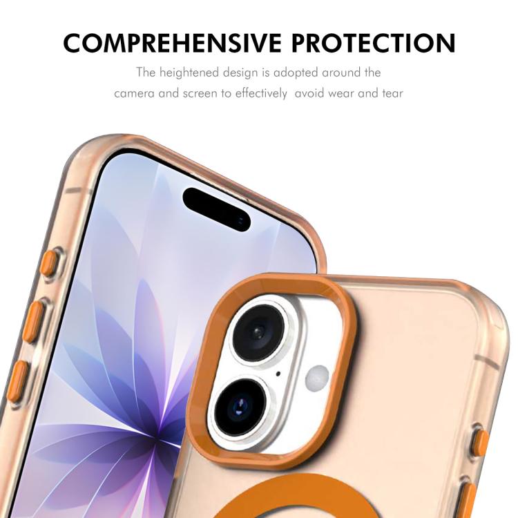 For iPhone 16 Plus ENKAY Hat-Prince MagSafe Candy Color Phone Case with 9H Screen Film(Blue) - British D'sire
