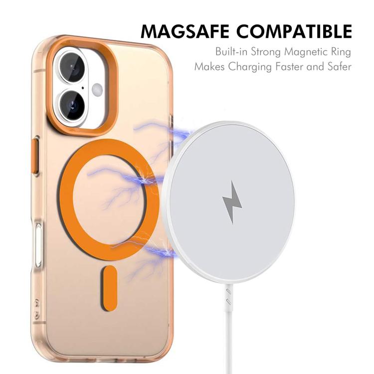 For iPhone 16 Plus ENKAY Hat-Prince MagSafe Candy Color Phone Case with 9H Screen Film(Blue) - British D'sire