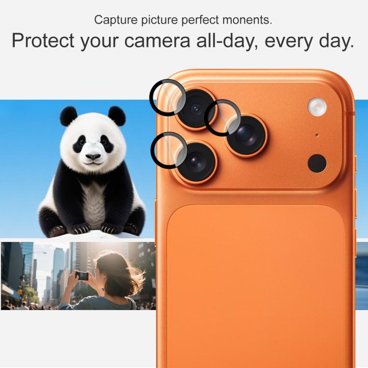 For iPhone 17 Pro / 17 Pro Max imak Glass Rear Camera Lens Film Phone Case Exclusive, Self-positioning Version - British D'sire
