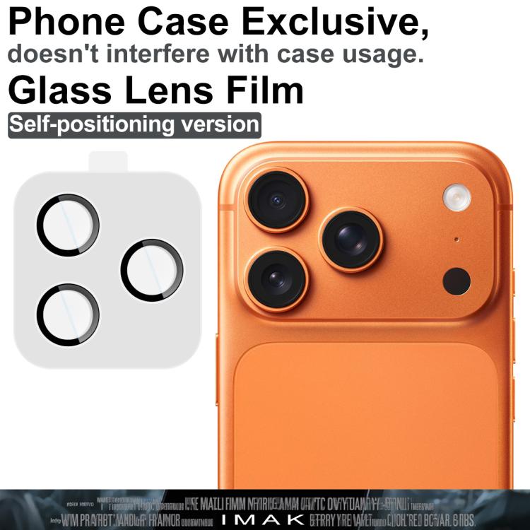 For iPhone 17 Pro / 17 Pro Max imak Glass Rear Camera Lens Film Phone Case Exclusive, Self-positioning Version - British D'sire