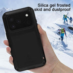 For iPhone 17 Pro LOVE MEI Metal Shockproof Life Waterproof Dustproof Phone Case(Yellow) - British D'sire