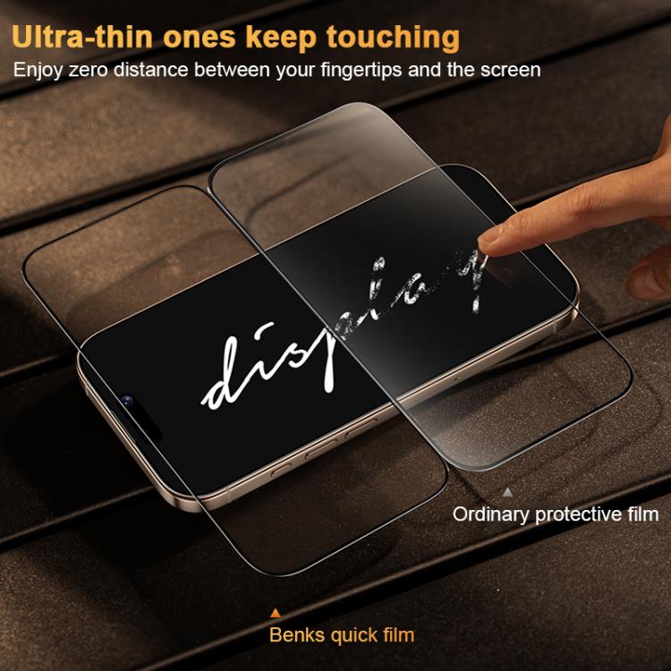 For iPhone 17 Pro Max Benks King Kong Corning Hot-bend Full-glue DLC Tempered Film Quick-install Version - British D'sire