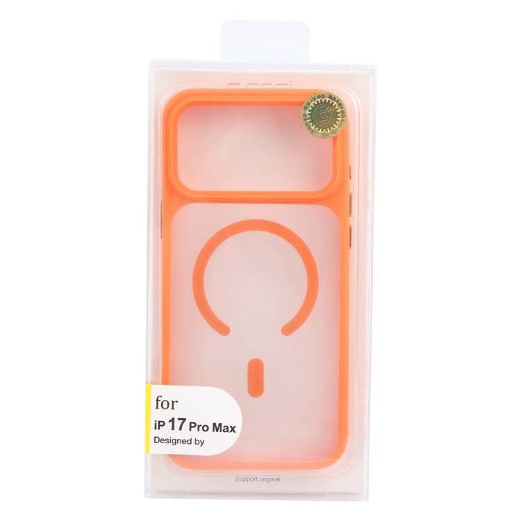 For iPhone 17 Pro Max GEBEI Jazz Series Skin Feel Frosted MagSafe Phone Case(Orange) - British D'sire