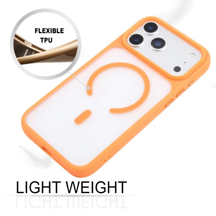 For iPhone 17 Pro Max GEBEI Jazz Series Skin Feel Frosted MagSafe Phone Case(Orange) - British D'sire
