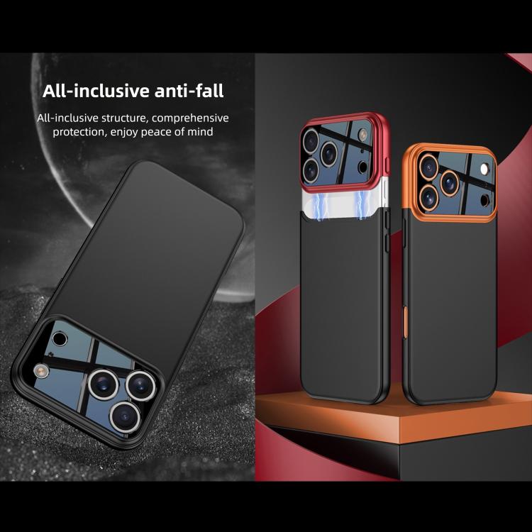 For iPhone 17 Pro Max GKK Color Master Splicing Phone Case(Grey Black) - British D'sire