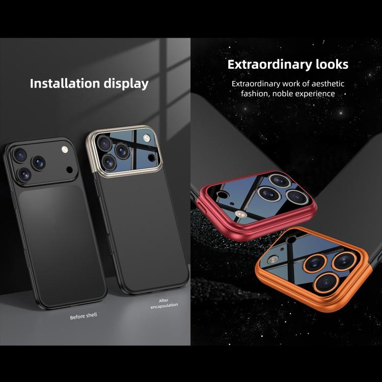 For iPhone 17 Pro Max GKK Color Master Splicing Phone Case(Grey Black) - British D'sire