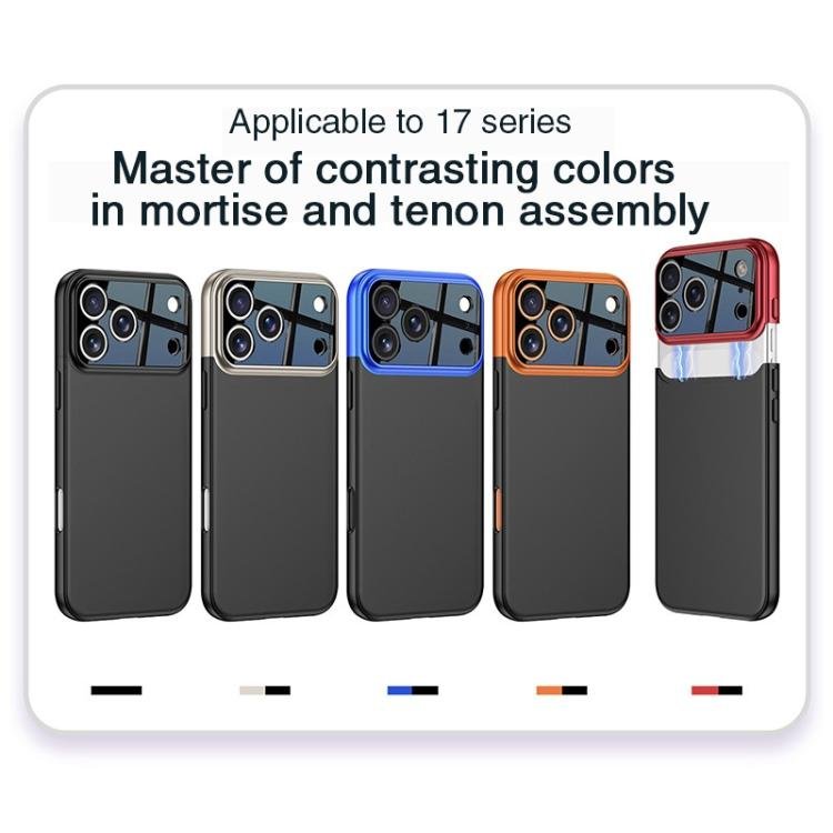 For iPhone 17 Pro Max GKK Color Master Splicing Phone Case(Grey Black) - British D'sire