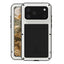 For iPhone 17 Pro Max LOVE MEI Metal Shockproof Life Waterproof Dustproof Phone Case(White) - British D'sire