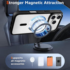 For iPhone 17 Pro Max XDcase JINDUN Clear Cover Independent Metal Button Magnetic Phone Case(Black) - British D'sire