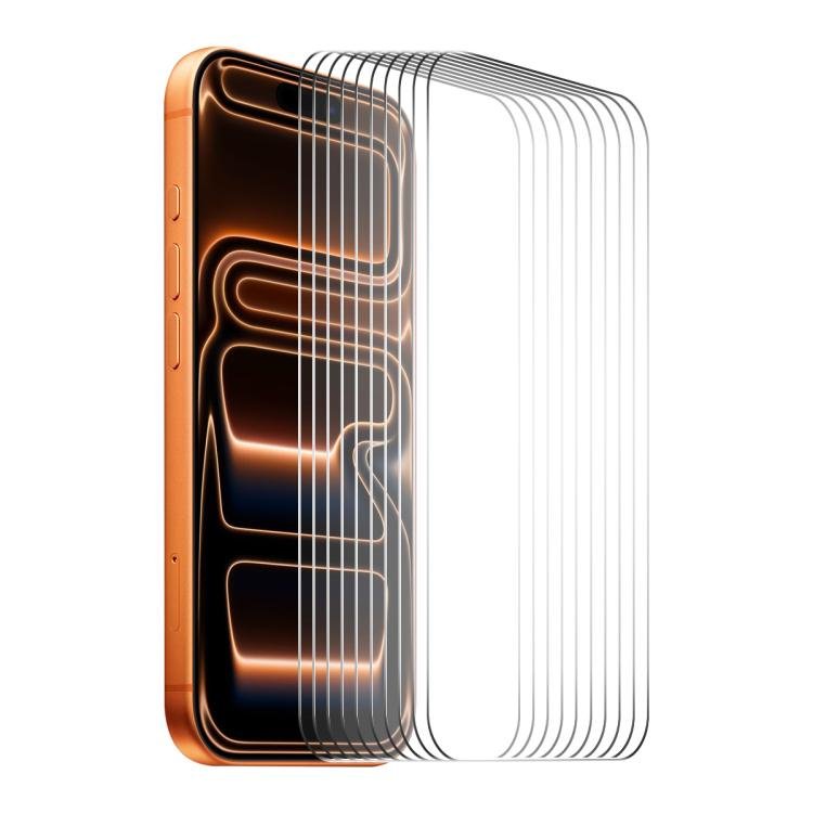 For iPhone 18 Pro 10 PCS/Pack ENKAY Thickened Glue No White Edge 9H Big Arc Edge High Aluminum-silicon Tempered Glass Film - British D'sire Main image