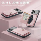 For iPhone 18 Pro / 17 Pro JEEHOOD J01 Retro Magnetic Detachable Wallet Phone Case(Pink) - British D'sire