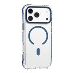 For iPhone 18 Pro / 17 Pro Mutural Transparent Color Series PC+TPU Magnetic MagSafe Phone Case(Dark Blue) - British D'sire