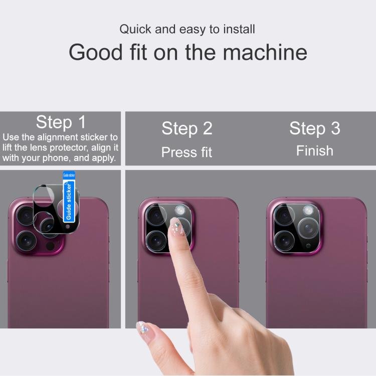 For iPhone 18 Pro IMAK High Definition Integrated Glass Lens Film Black Version - British D'sire