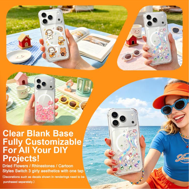 For iPhone 18 Pro imak Magnetic Shockproof Airbag TPU Phone Case(Transparent) - British D'sire