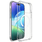 For iPhone 18 Pro imak Magnetic Shockproof Airbag TPU Phone Case(Transparent) - British D'sire