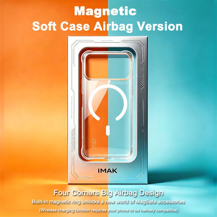 For iPhone 18 Pro imak Magnetic Shockproof Airbag TPU Phone Case(Transparent) - British D'sire