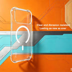 For iPhone 18 Pro imak Magnetic Shockproof Airbag TPU Phone Case(Transparent) - British D'sire