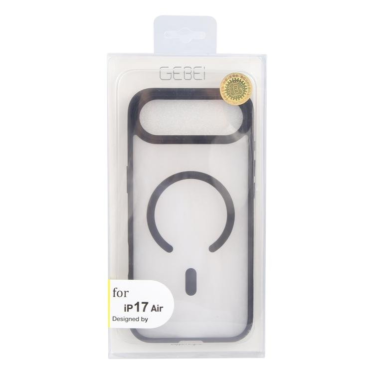 For iPhone Air GEBEI Jazz Series Skin Feel Frosted MagSafe Phone Case(Black) - British D'sire